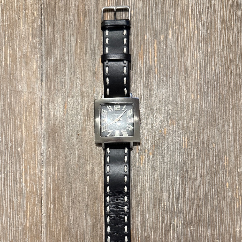 Tokyo Bay Black Watch with White Stitching